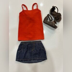 Tank Top and Denim Skirt Doll Outfit